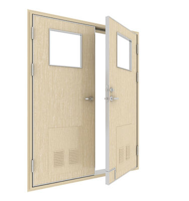 acheter Cadres de porte creux évalués en métal du feu commercial avec la 40mm double feuille en verre fabrication en ligne